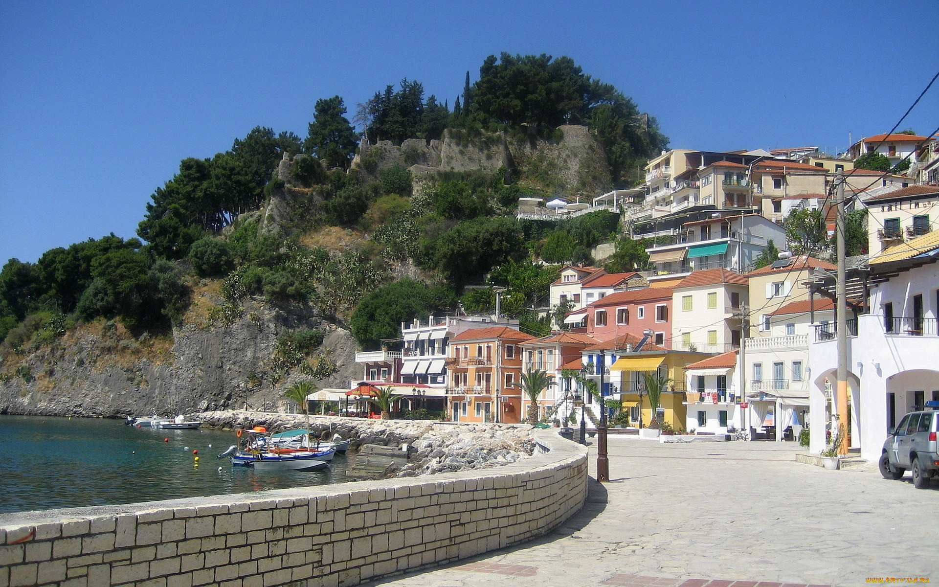 парга, греция, города, улицы, площади, набережные