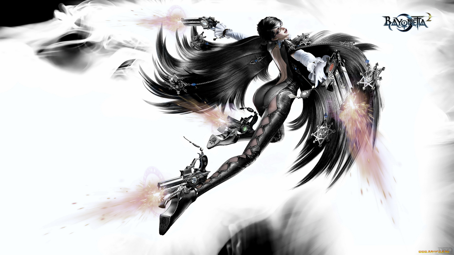 bayonetta, видео, игры, девушка, полет