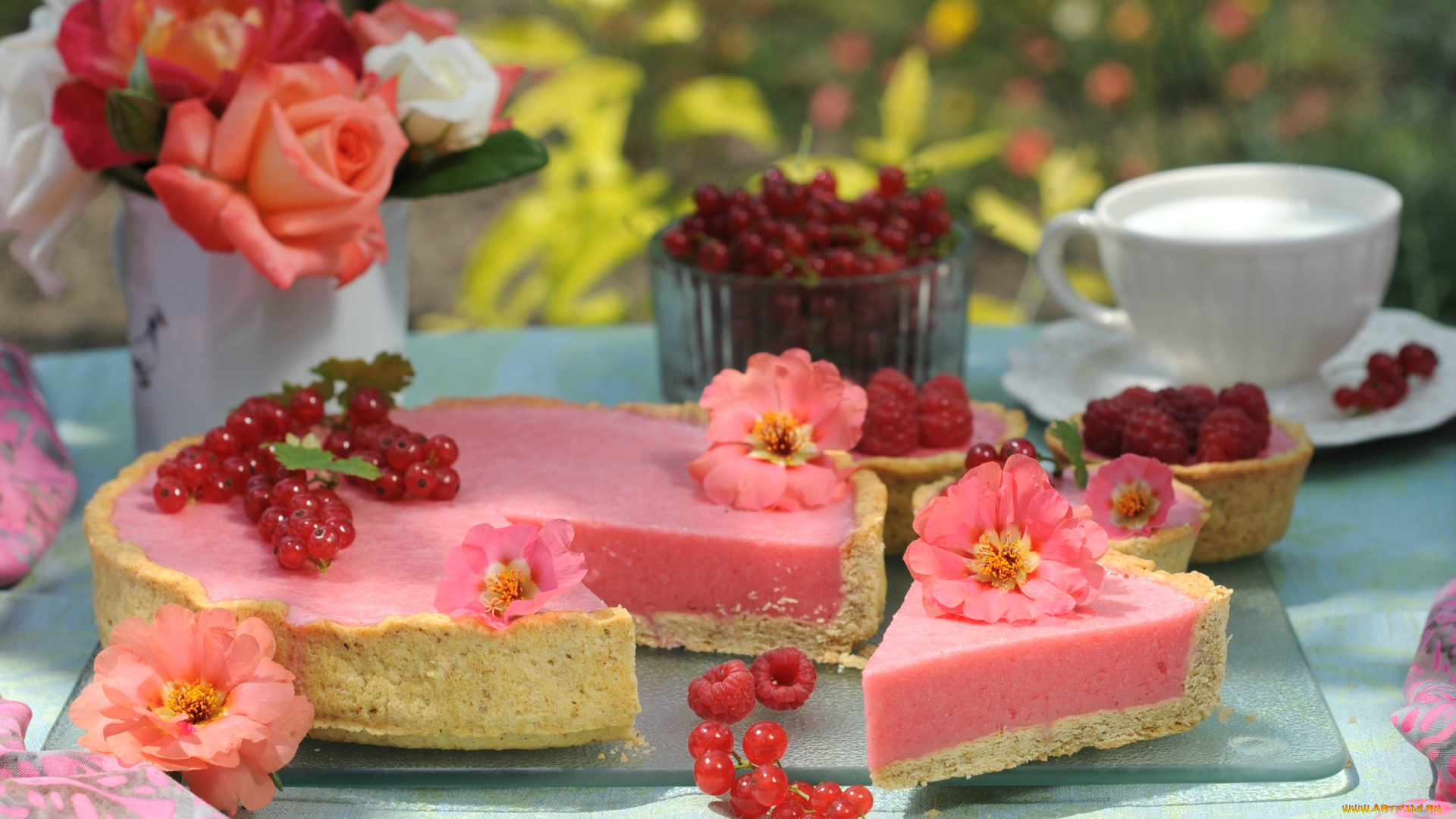 еда, торт, только, ягоды, цинния