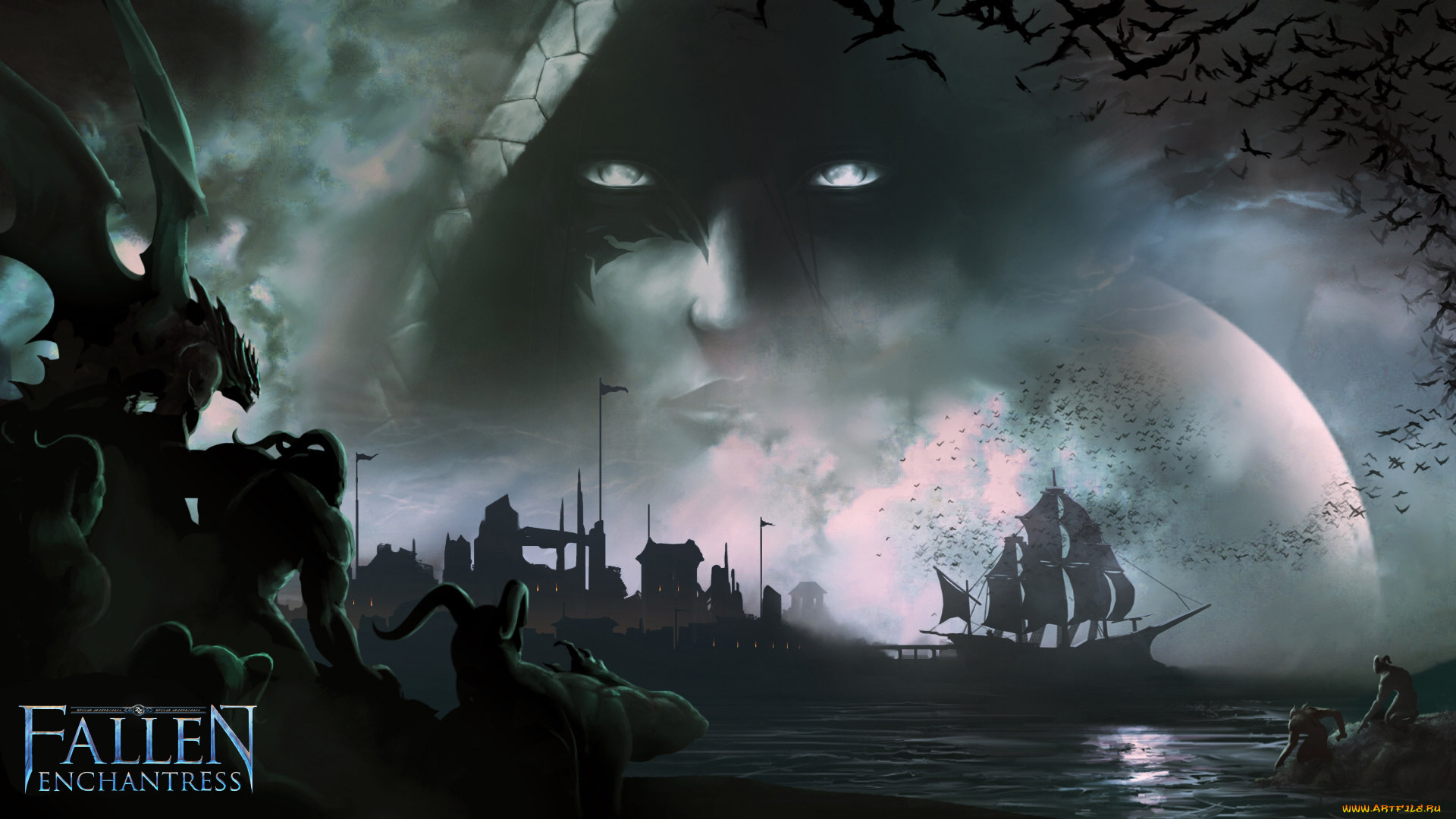 fallen, enchantress, legendary, heroes, видео, игры, парусник