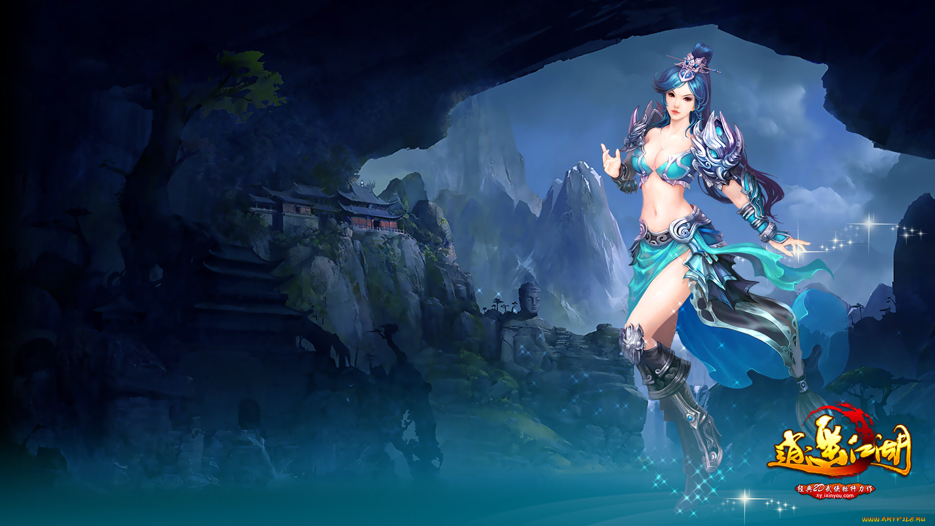 happy, lakes, видео, игры, девушка, горы, пещера