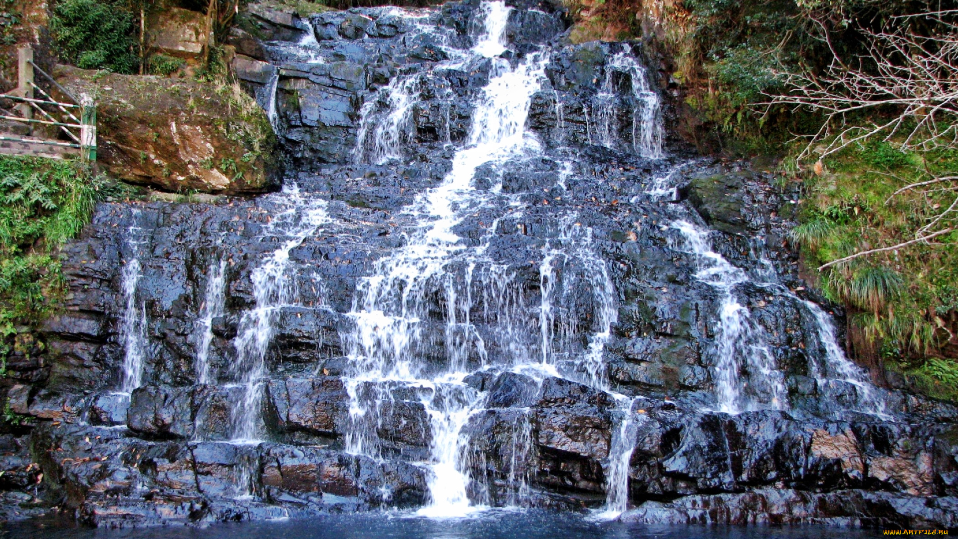 shillong, elephant, falls, природа, водопады, водопад, обрыв, лестница