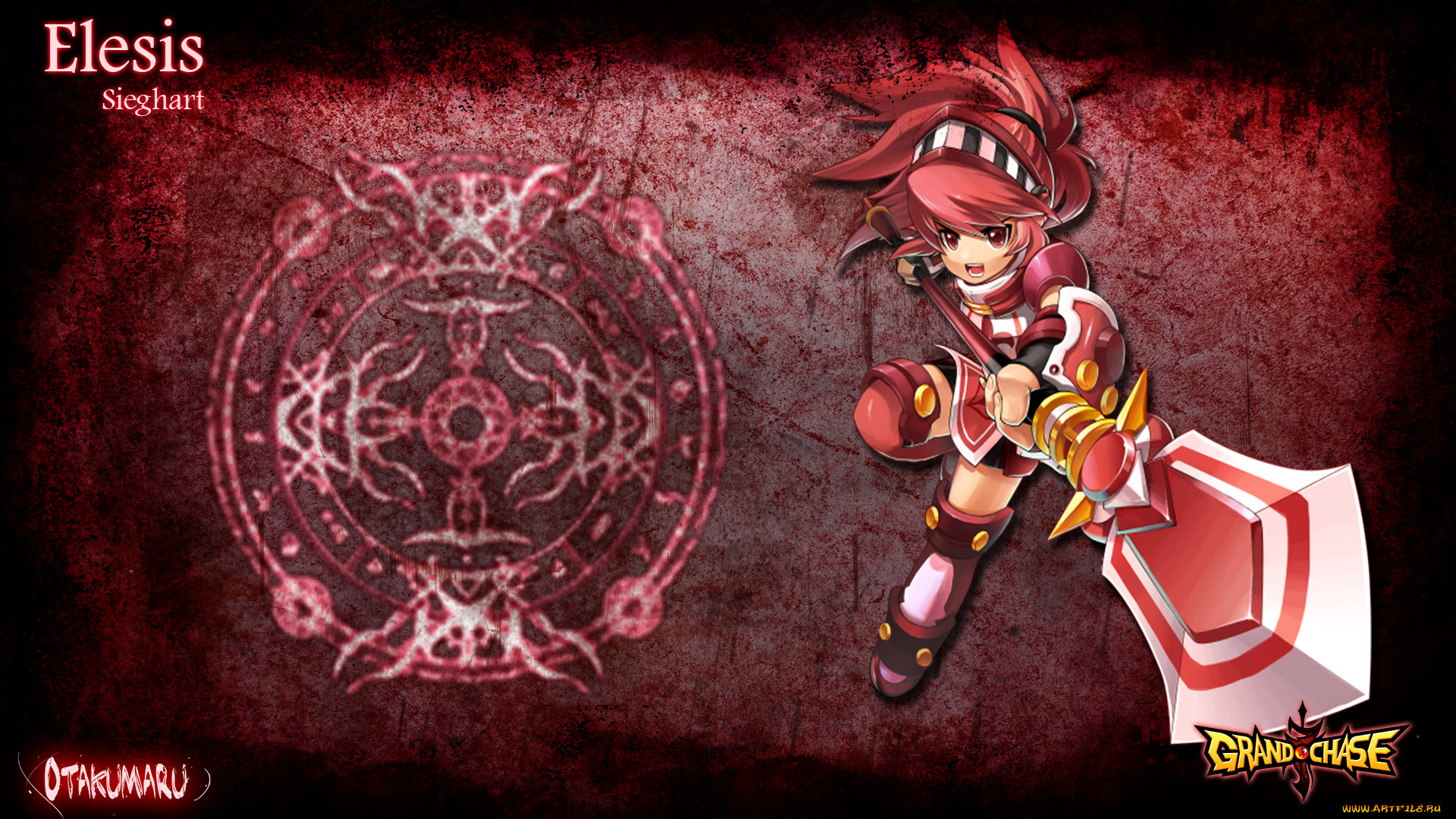 видео, игры, grand, chase, девушка, копье, доспех