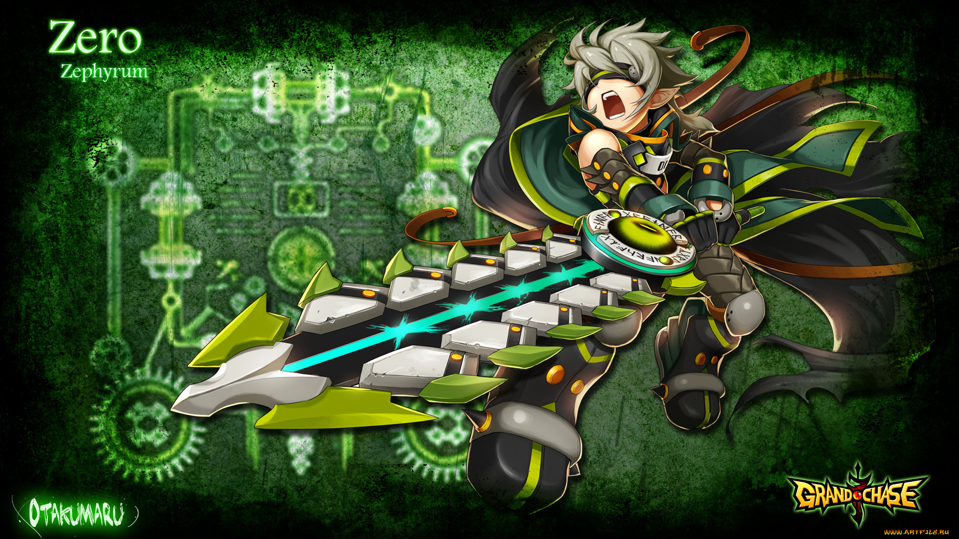 видео, игры, grand, chase, крик, меч, плащ