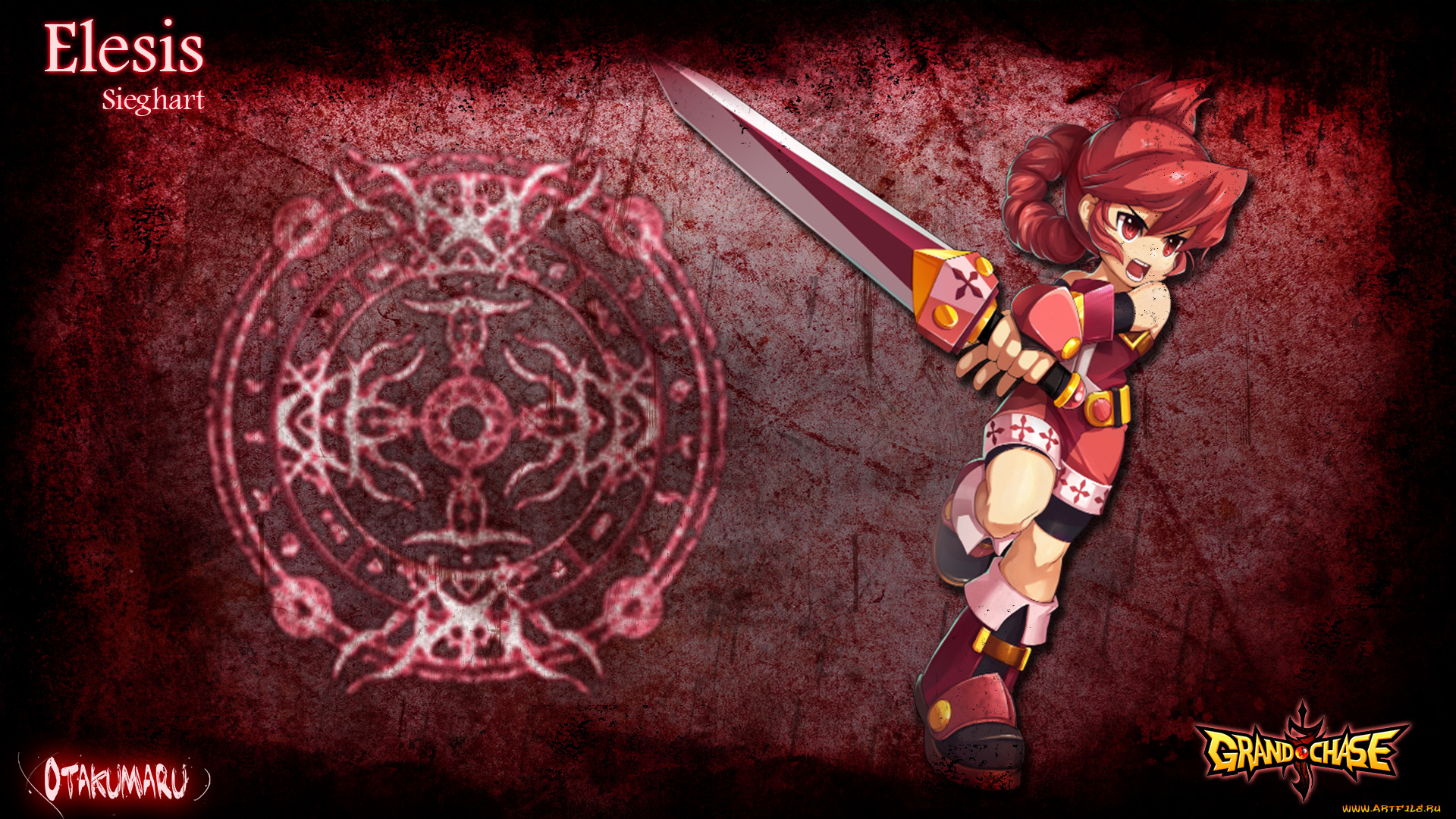 видео, игры, grand, chase, меч, отака, девушка