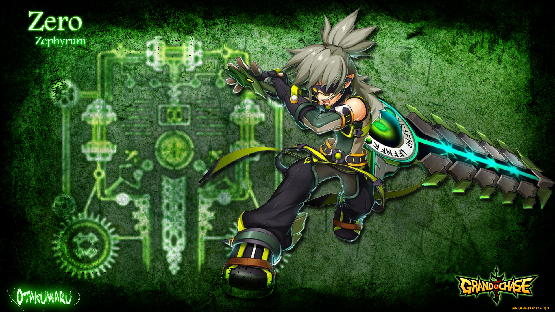 видео, игры, grand, chase, меч, стойка, парень