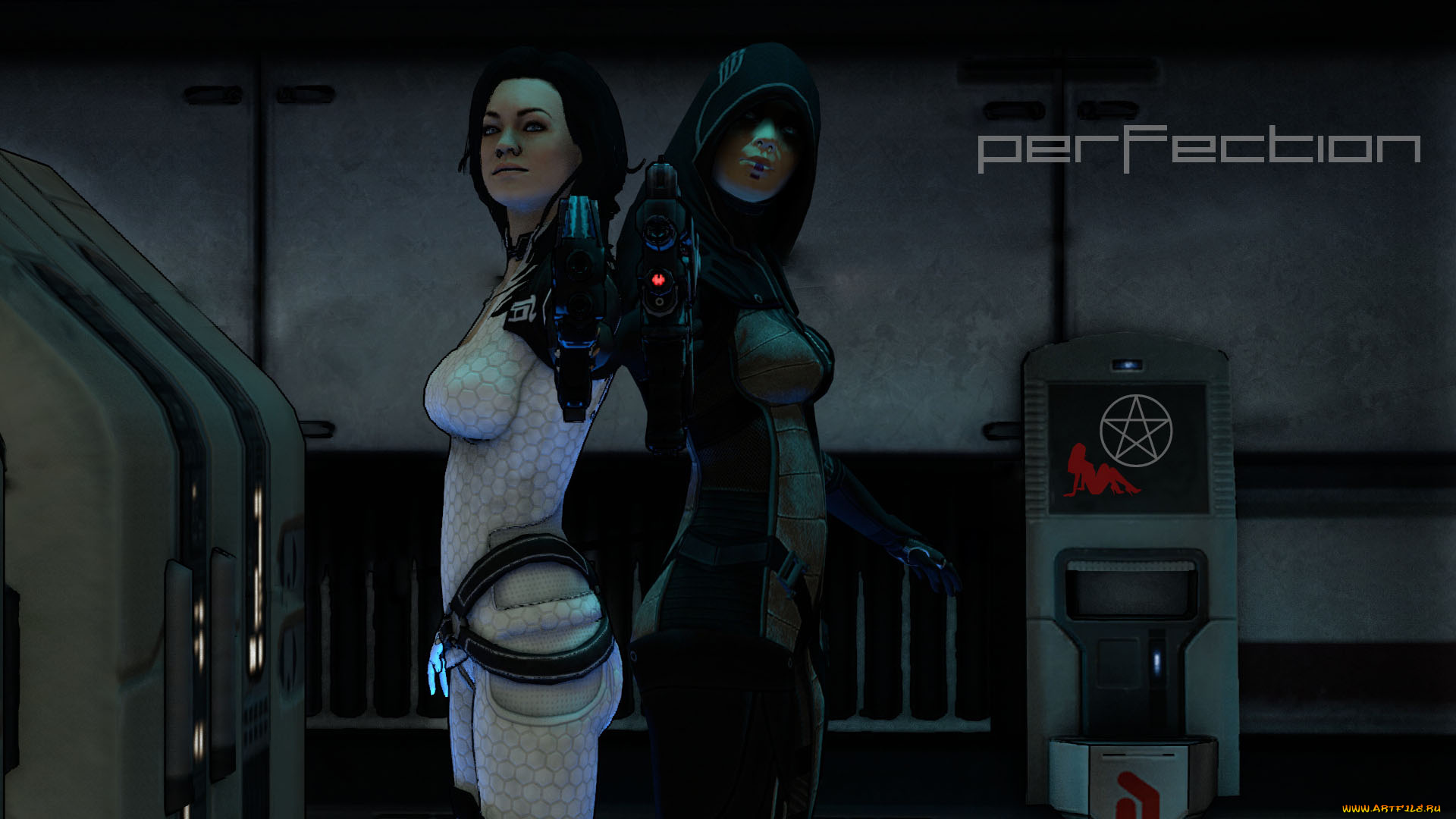 видео, игры, mass, effect, девушка, существо