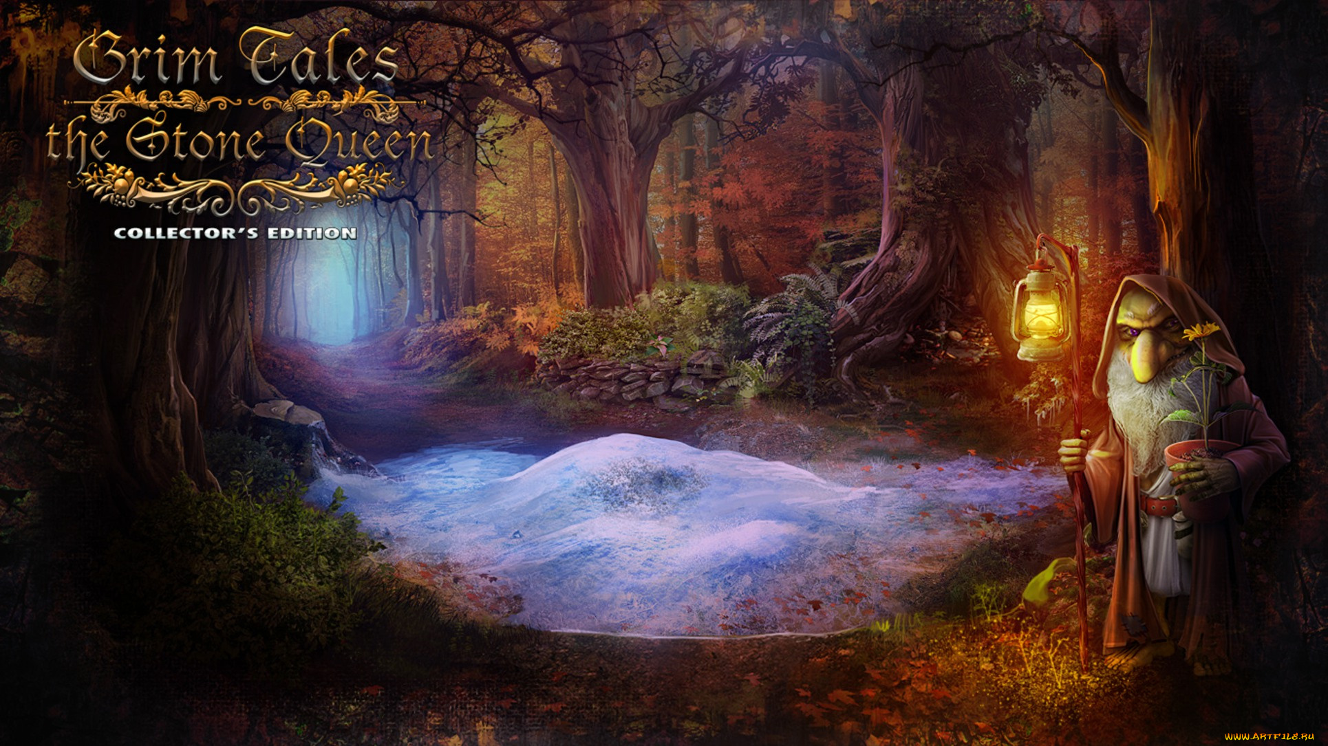 grim, tales, the, stone, queen, видео, игры, collector`s, edition, паромщик, цветок, фонарь