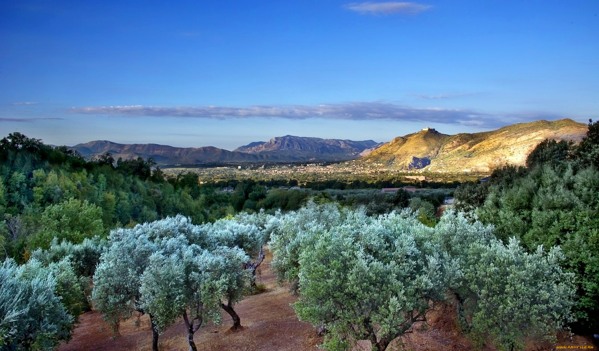 rome, et, le, parc, national, des, abruzzes, природа, пейзажи, панорама, сад, лес, долина, горы