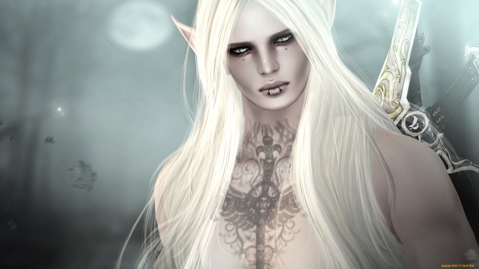 3д, графика, эльфы, , elves, воин