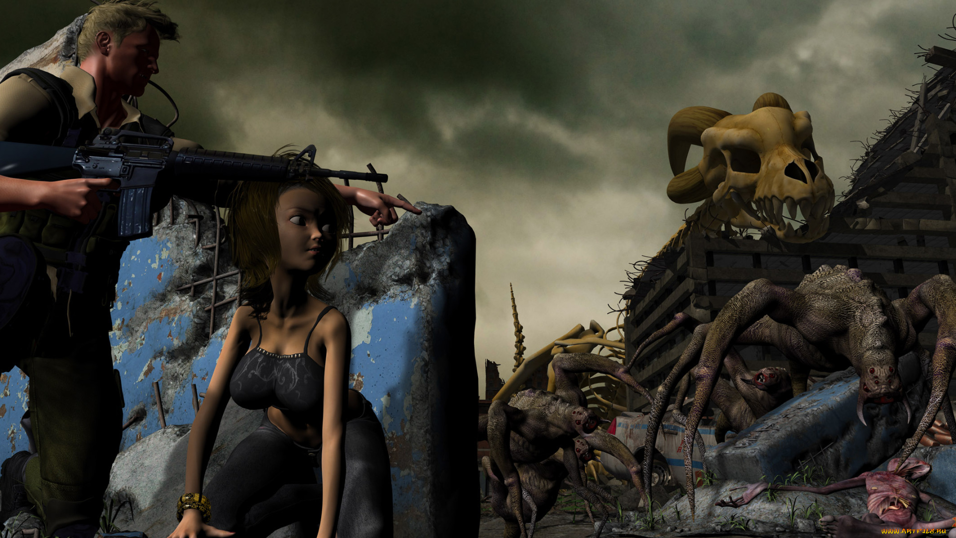 3д, графика, фантазия, , fantasy, мужчина, девушка