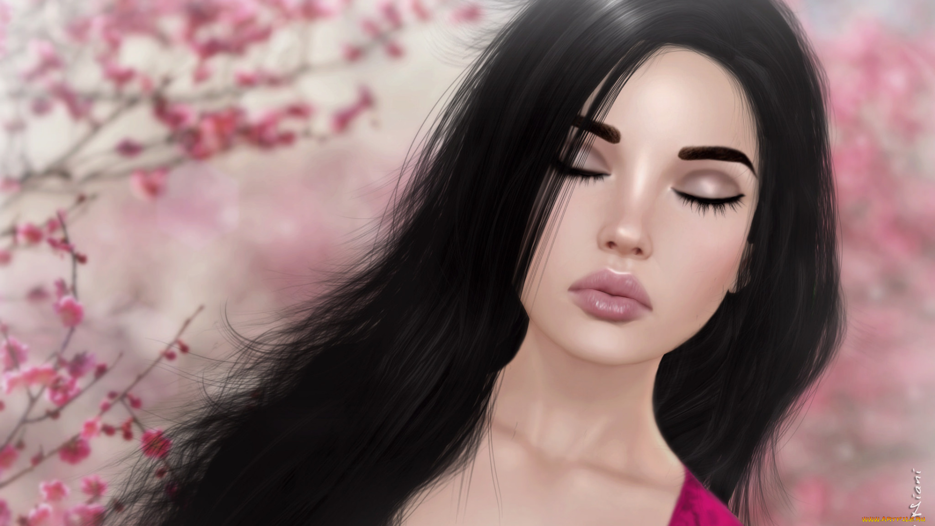 3д, графика, портрет, , portraits, волосы