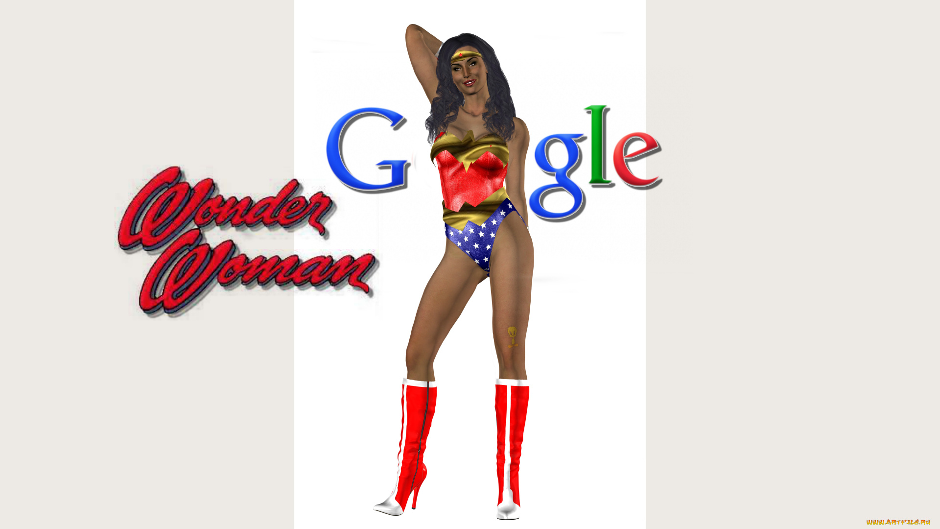 3д, графика, юмор, , humor, девушка, взгляд