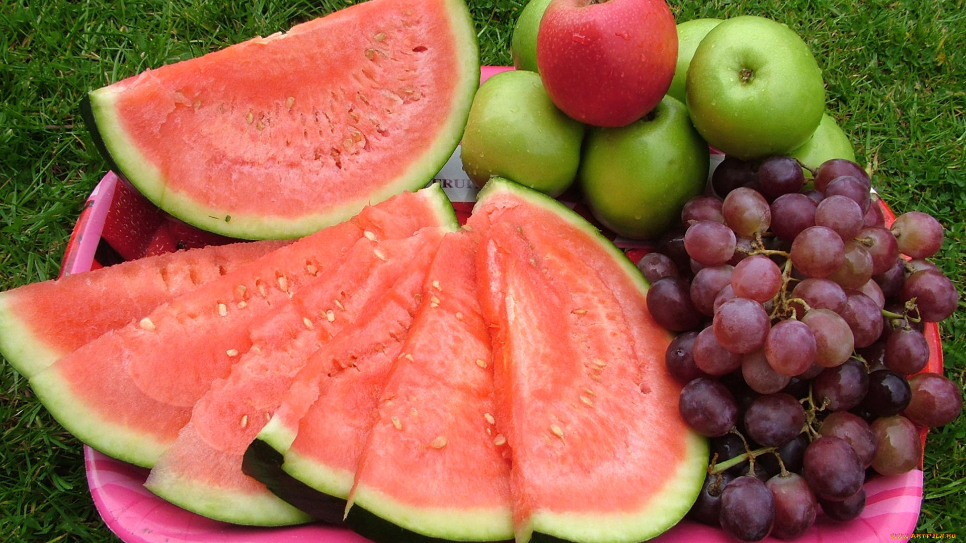 еда, фрукты, , ягоды, арбуз, виноград, яблоки