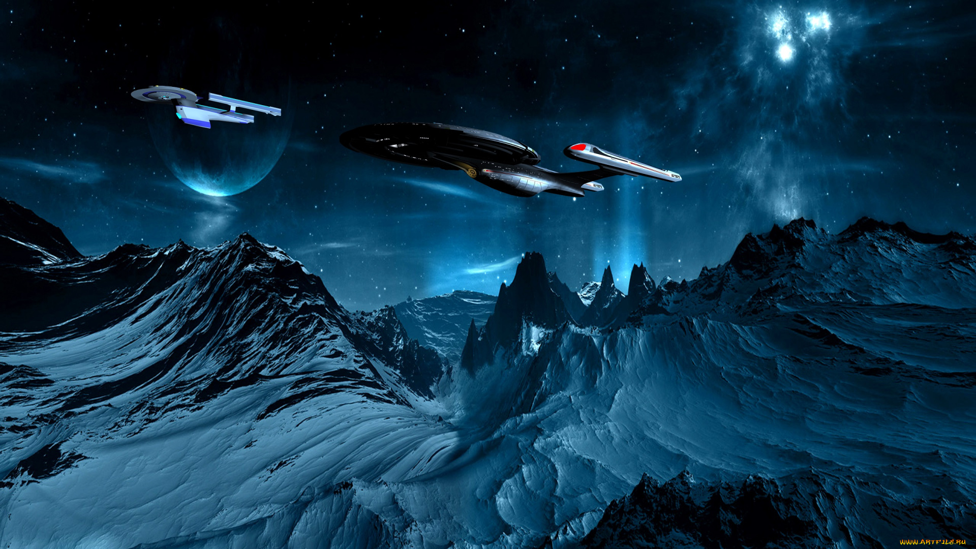 космос, арт, поверхность, космические, корабли