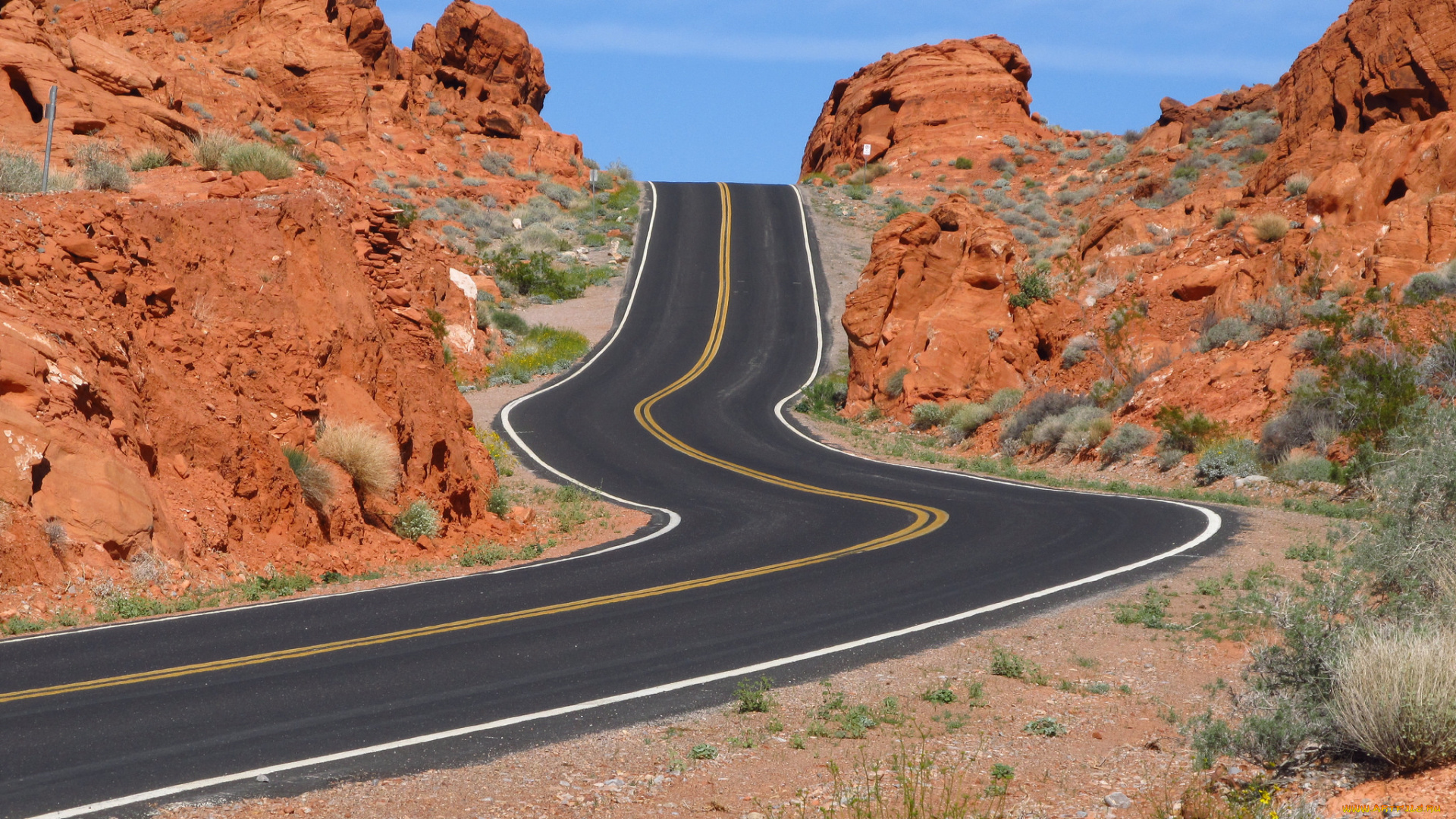 природа, дороги, дорога, асфальт, скалы