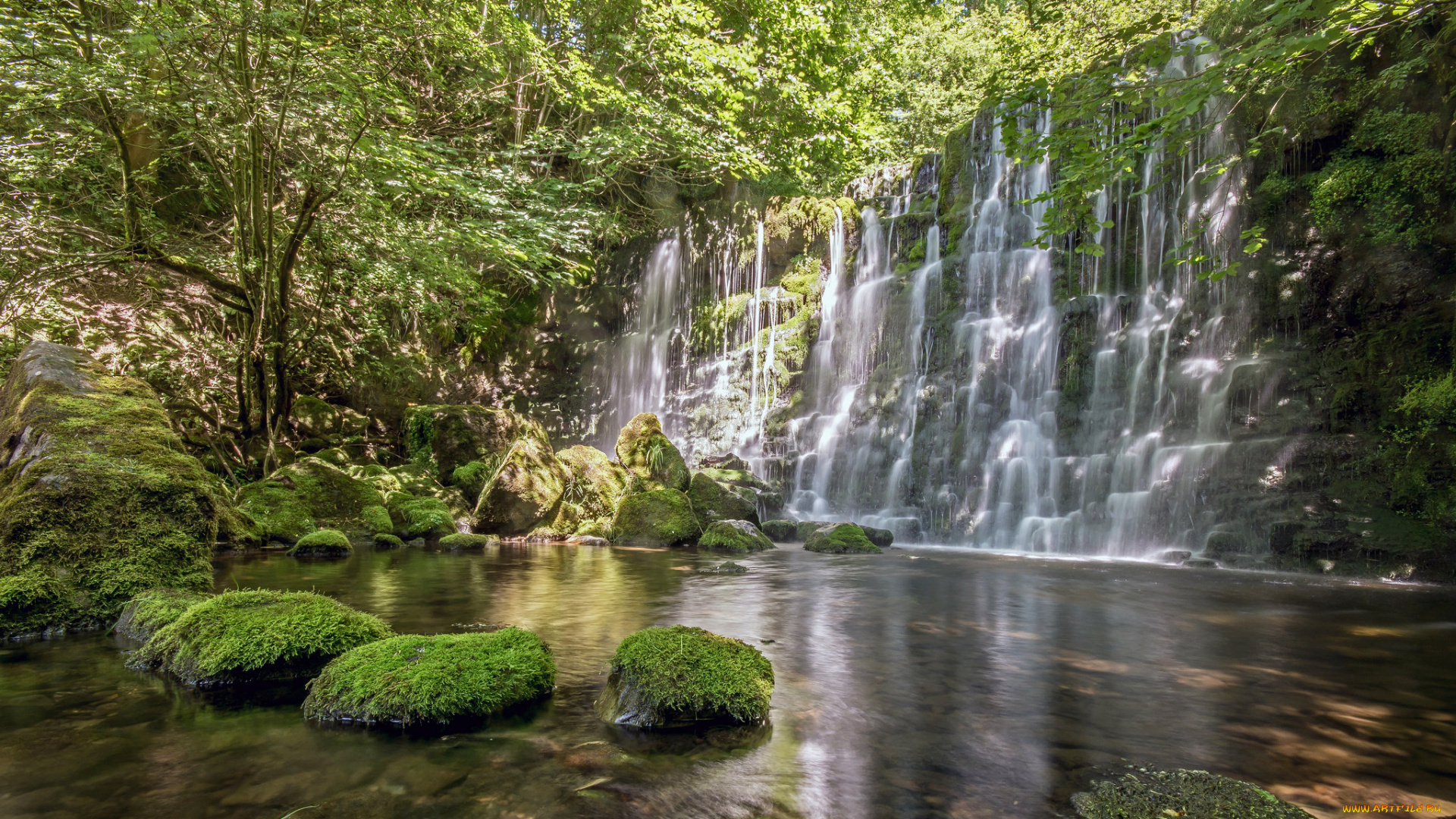 природа, водопады, потоки