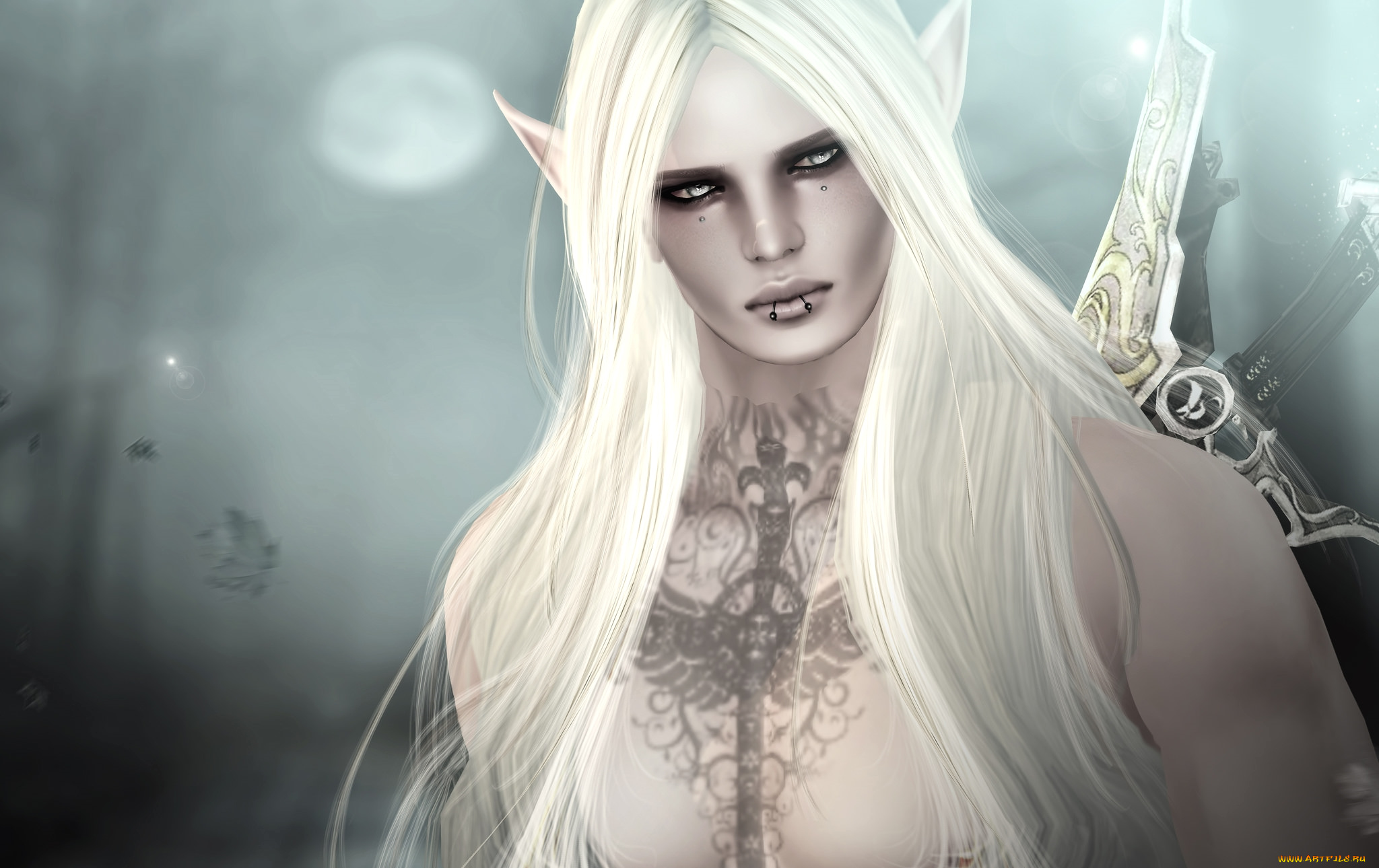 3д, графика, эльфы, , elves, воин