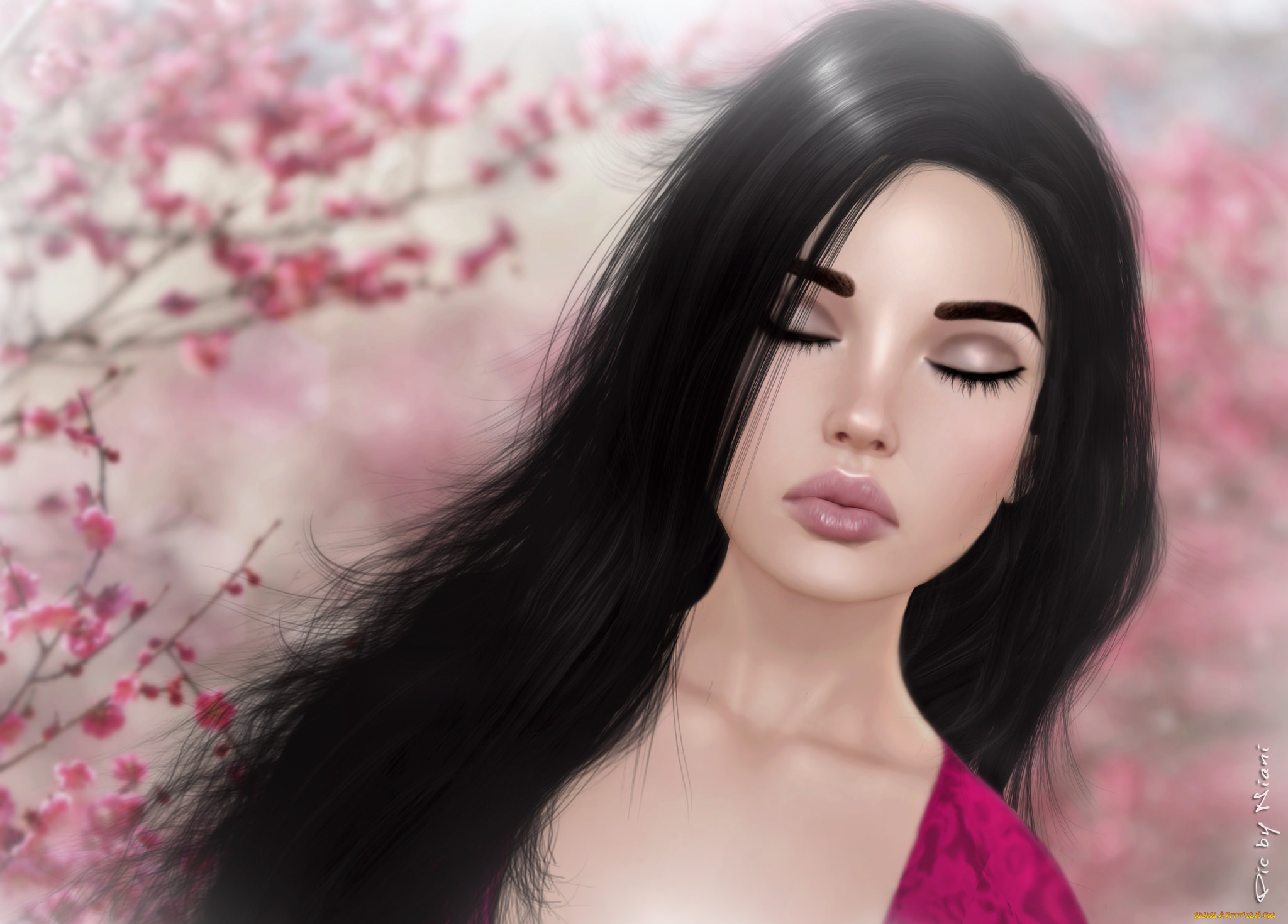 3д, графика, портрет, , portraits, волосы