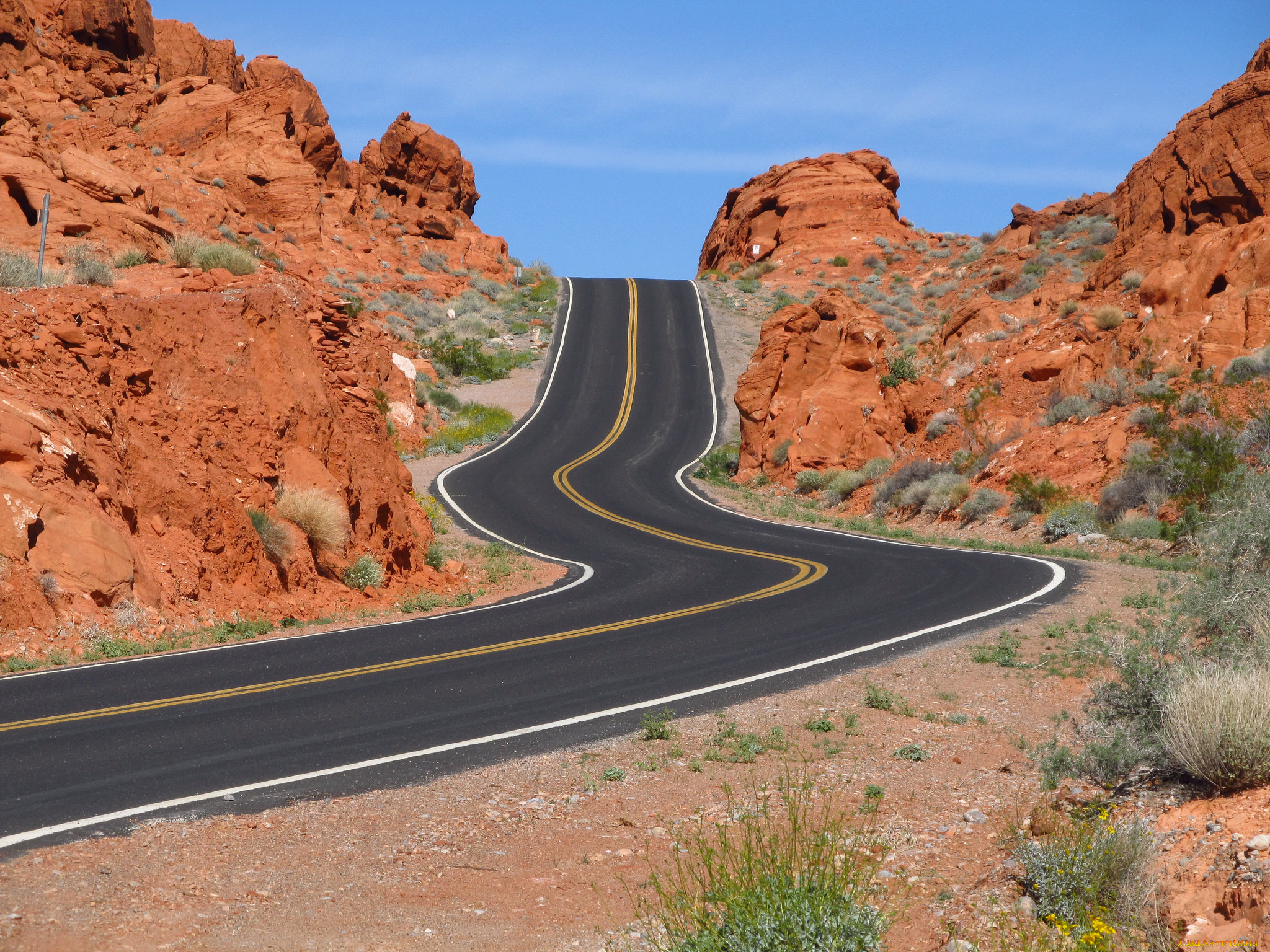 природа, дороги, дорога, асфальт, скалы