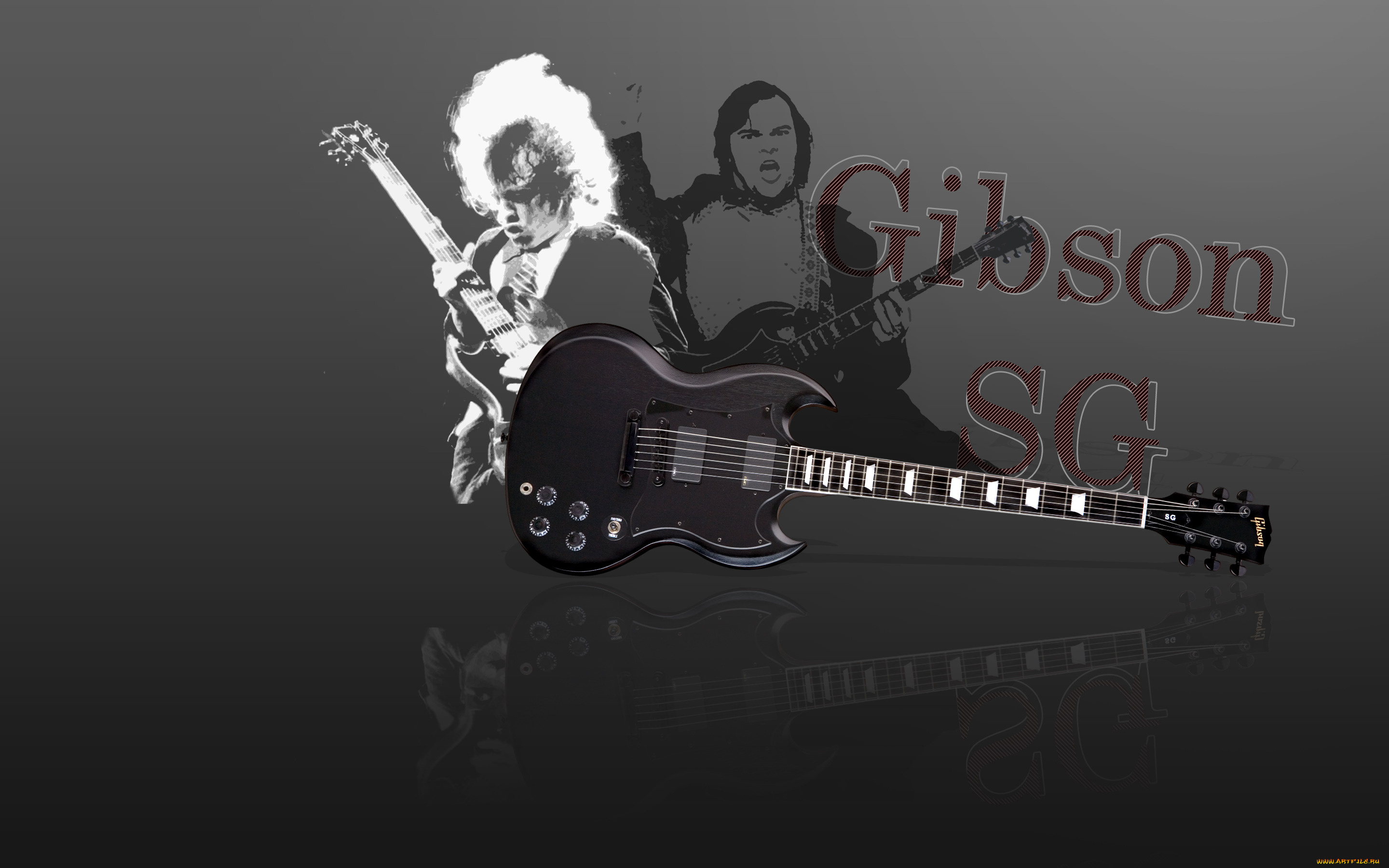 gibson, sg, музыка, музыкальные, инструменты, гитара, силуэты
