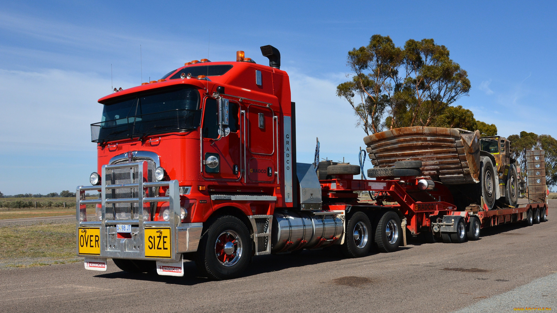 автомобили, kenworth, грузовик, тяжелый, тягач, седельный