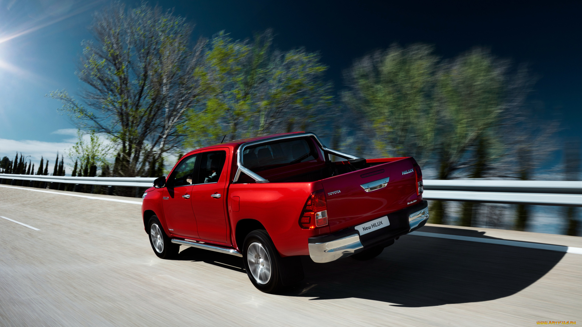 автомобили, toyota, 2015г, cab, double, invincible, красный, hilux