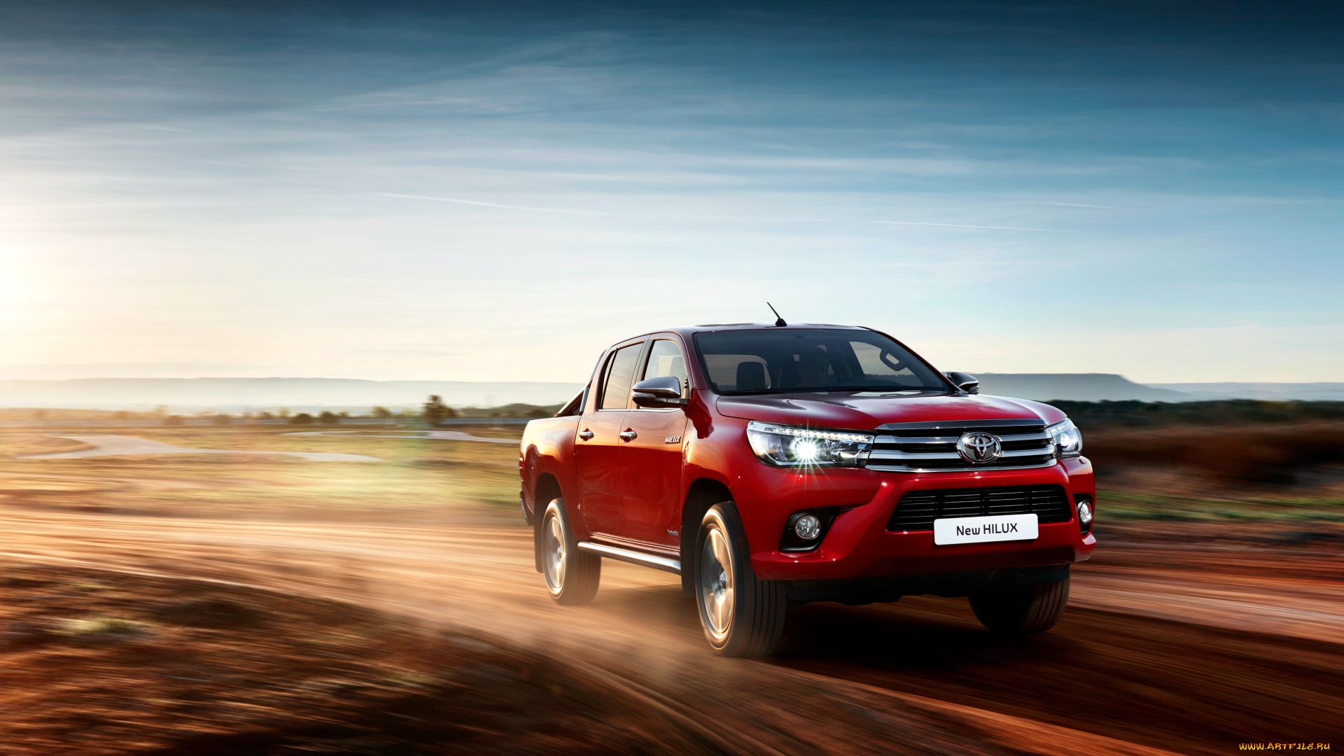 автомобили, toyota, красный, 2015г, cab, double, invincible, hilux