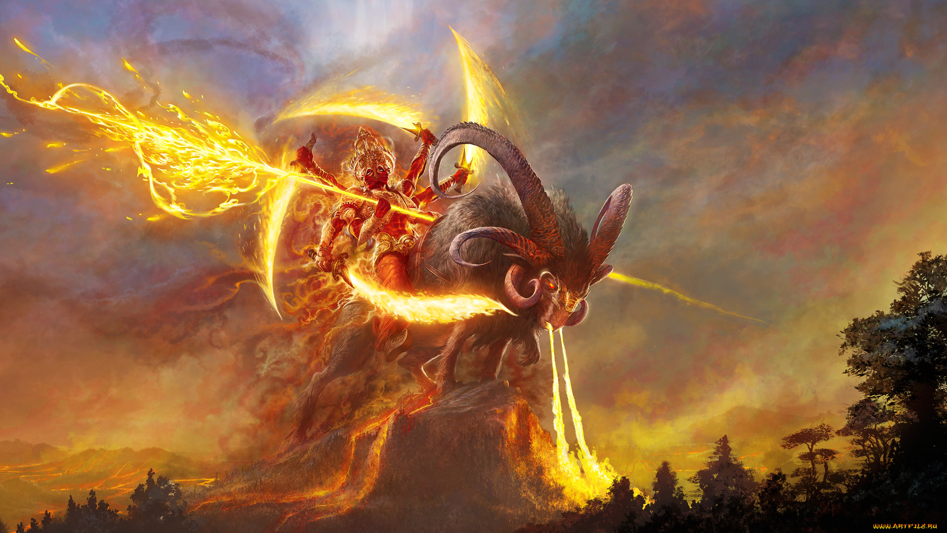 фэнтези, демоны, mukesh, singh, демон