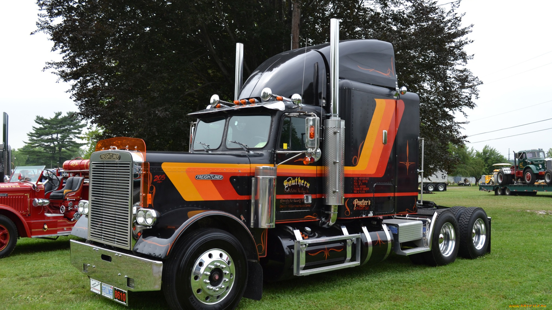 freightliner, flc, sleeper, tractor, автомобили, freightliner, седельный, грузовик, тяжелый, тягач