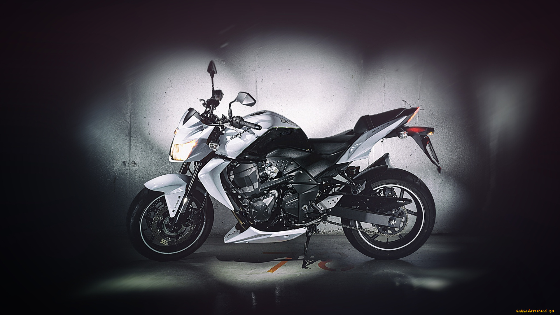 мотоциклы, kawasaki, кавасаки, стена, белый