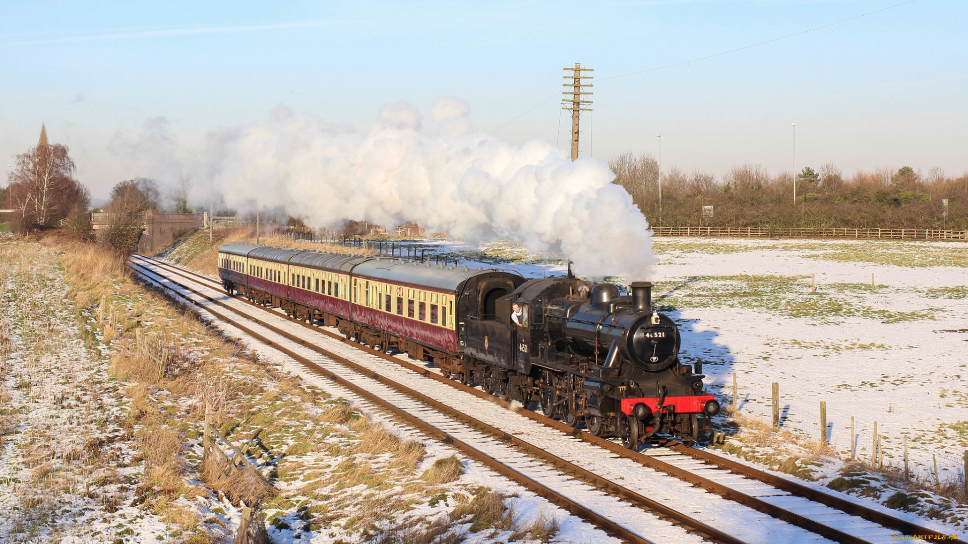 техника, паровозы, дорога, паровоз, железная, рельсы