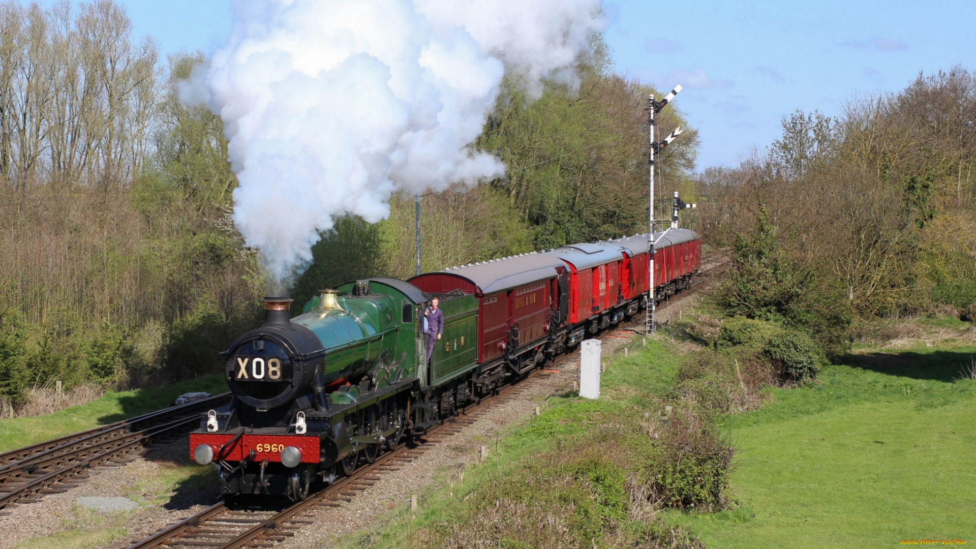 техника, паровозы, железная, паровоз, рельсы, дорога