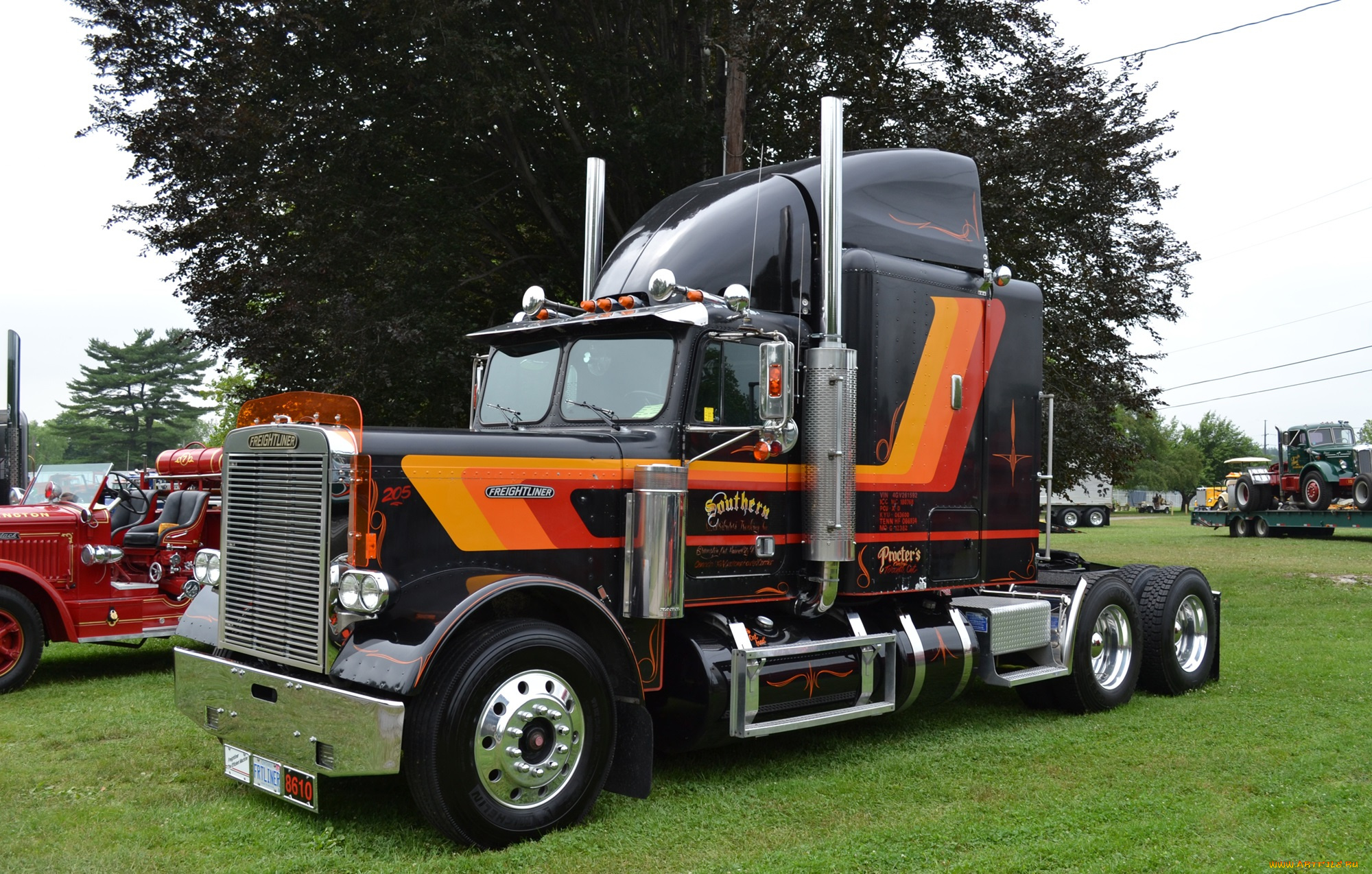 freightliner, flc, sleeper, tractor, автомобили, freightliner, седельный, грузовик, тяжелый, тягач