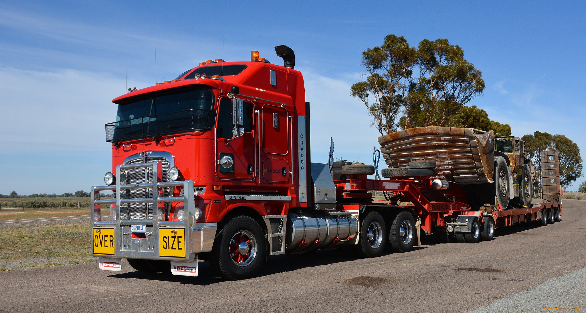 автомобили, kenworth, грузовик, тяжелый, тягач, седельный