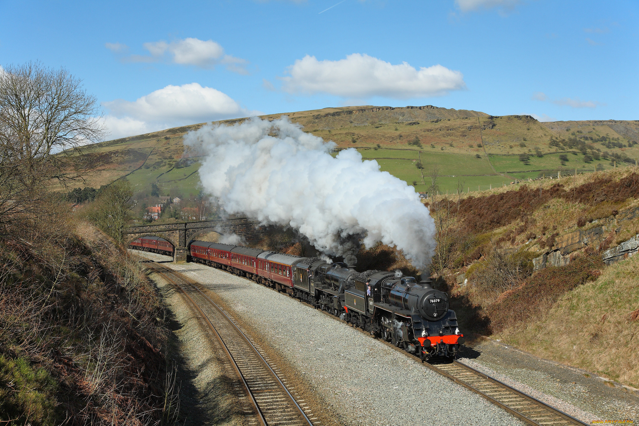 техника, паровозы, дорога, железная, паровоз, рельсы