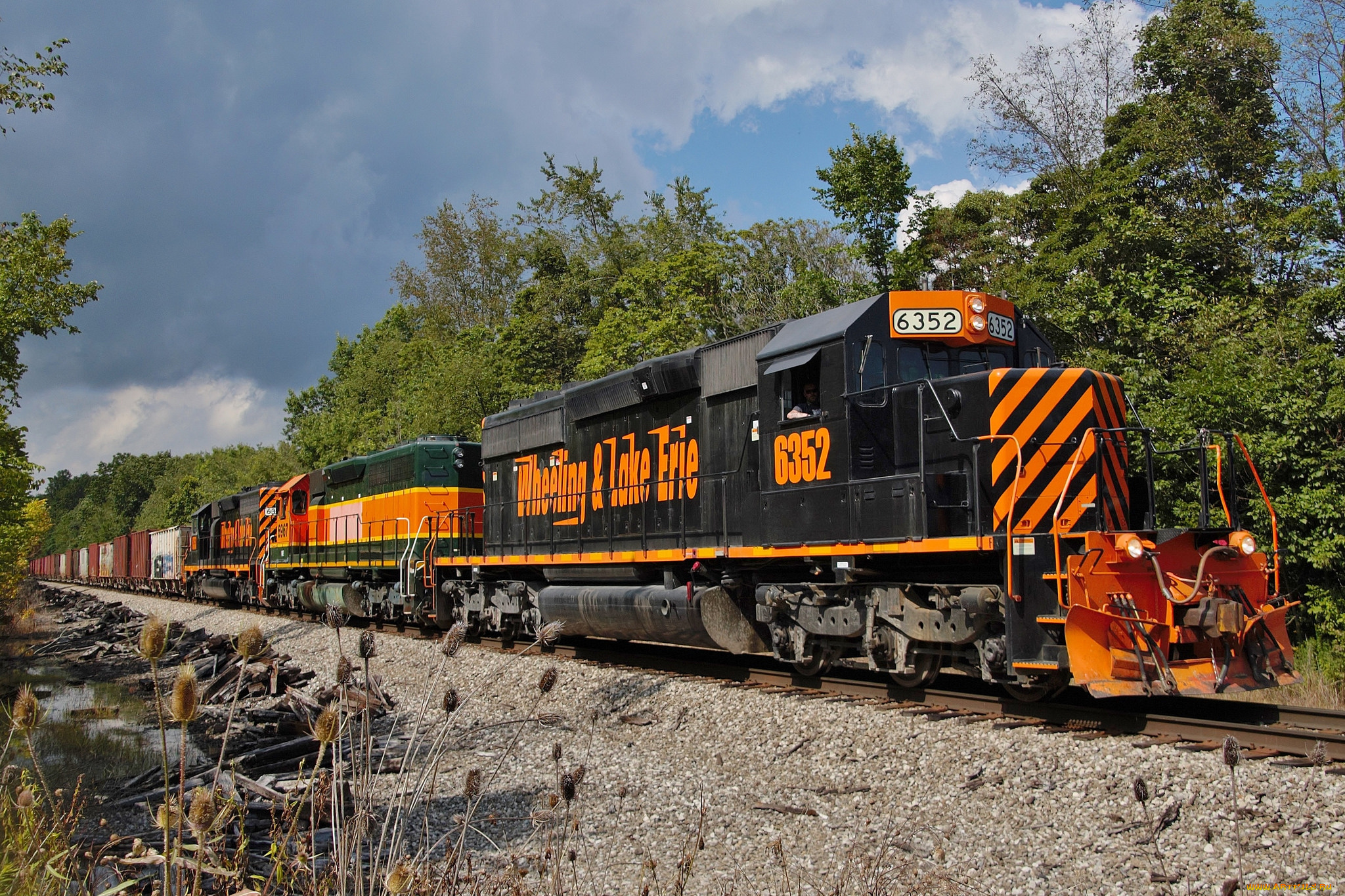 техника, поезда, железная, рельсы, дорога, локомотив, состав