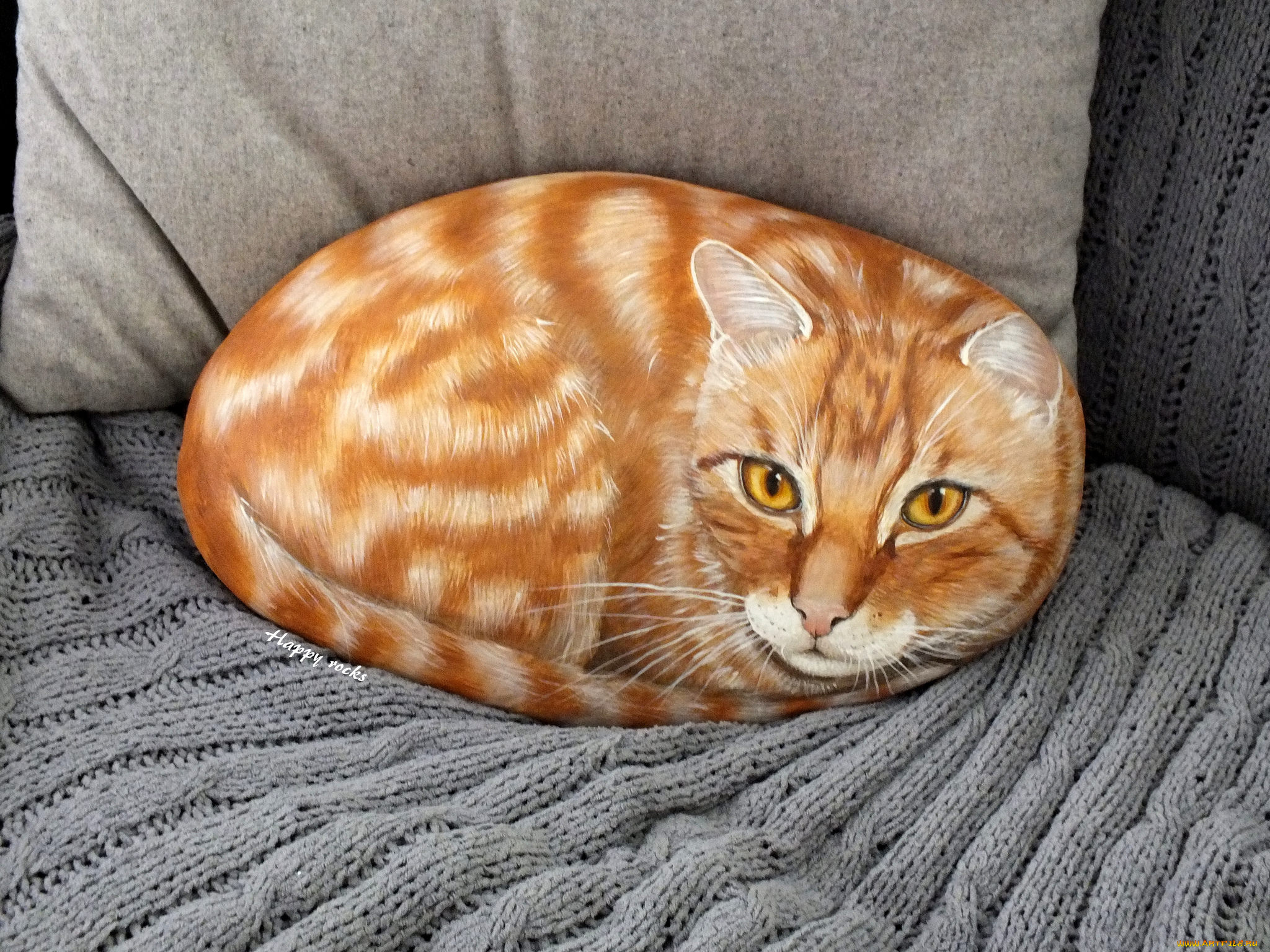 разное, ремесла, , поделки, , рукоделие, ткань, камень, рисунок, кот