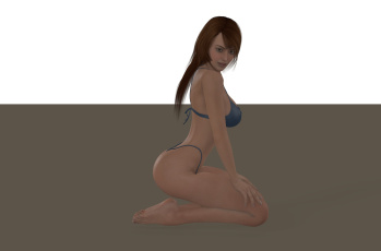 обоя 3д графика, люди , people, девушка, взгляд, фон