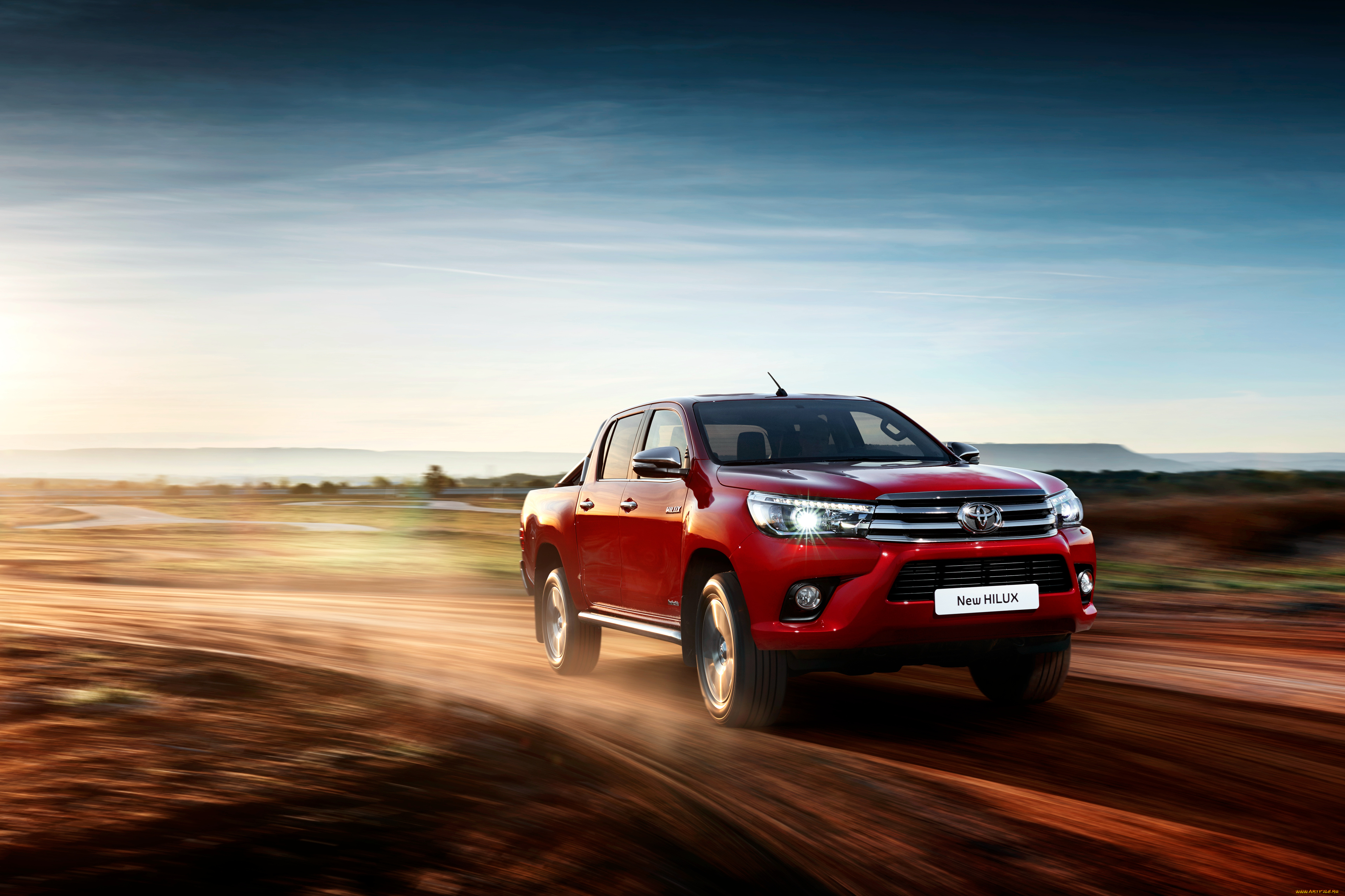 автомобили, toyota, красный, 2015г, cab, double, invincible, hilux