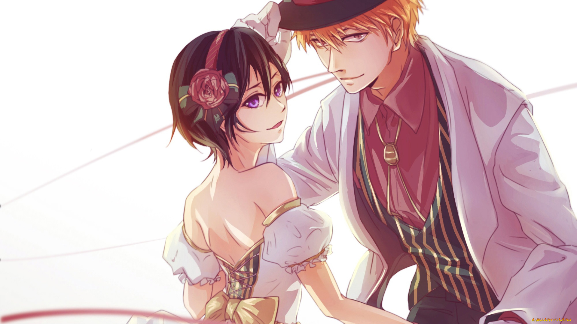 аниме, bleach, ичиго, рукия