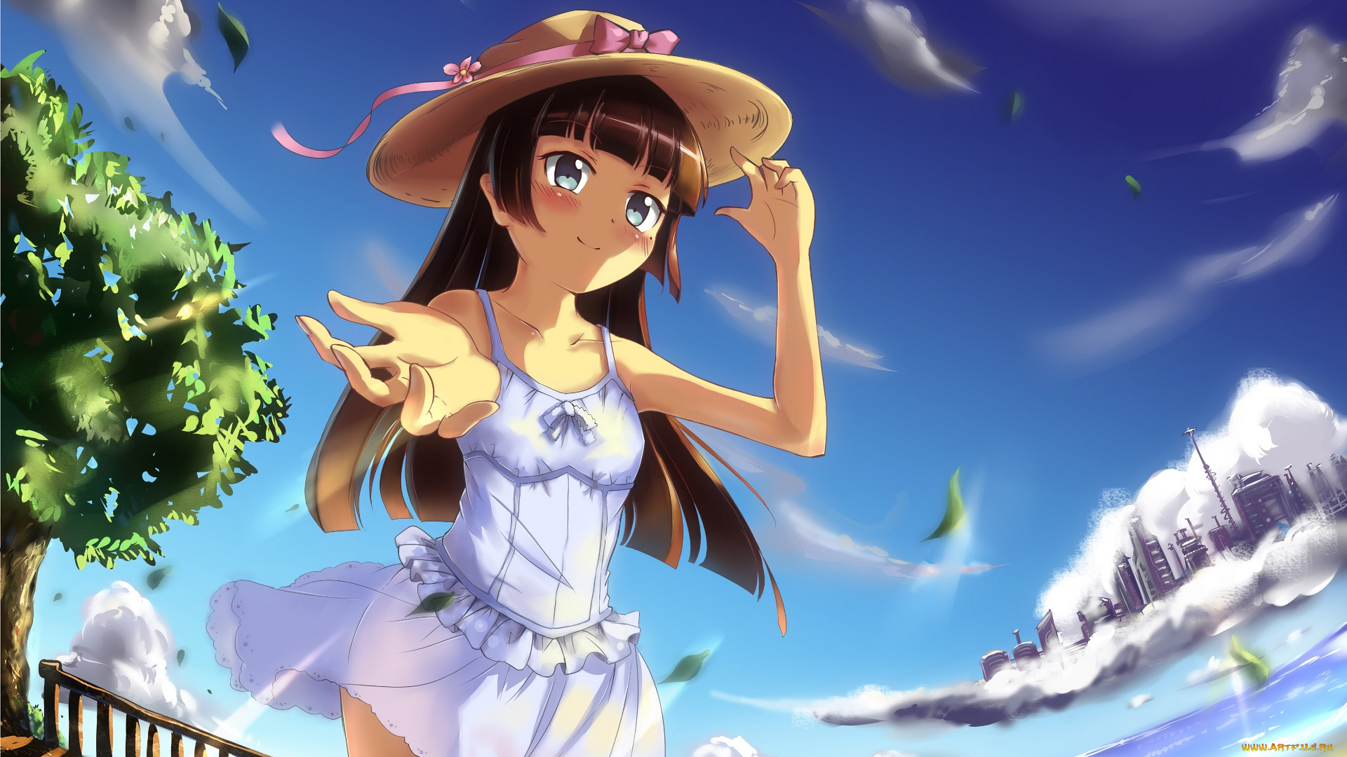 аниме, oreimo, фон, взгляд, девушка