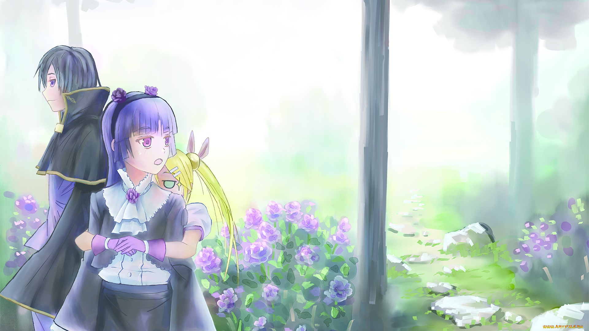 аниме, oreimo, взгляд, девушка, фон