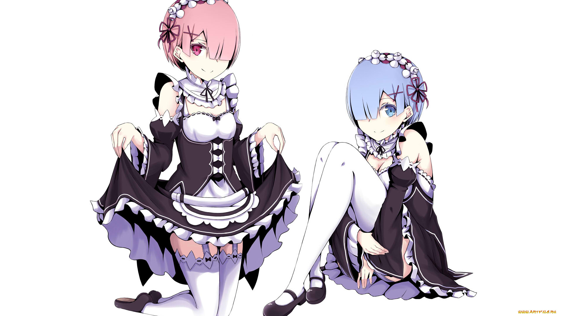 аниме, re, , zero, kara, hajimeru, isekai, seikatsu, фон, взгляд, девушки