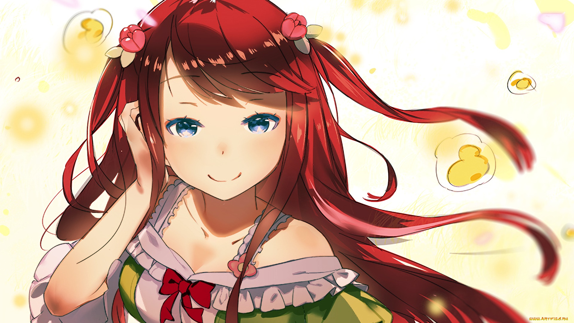 аниме, re, , zero, kara, hajimeru, isekai, seikatsu, фон, девушка, взгляд