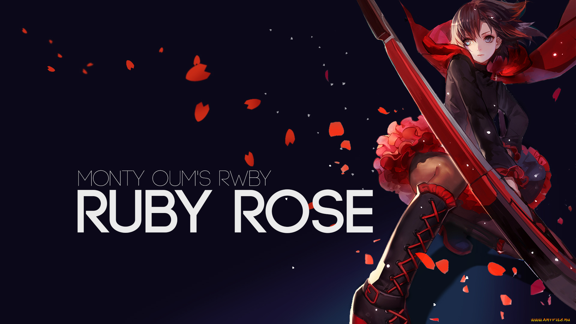 аниме, rwby, взгляд, девушка, фон