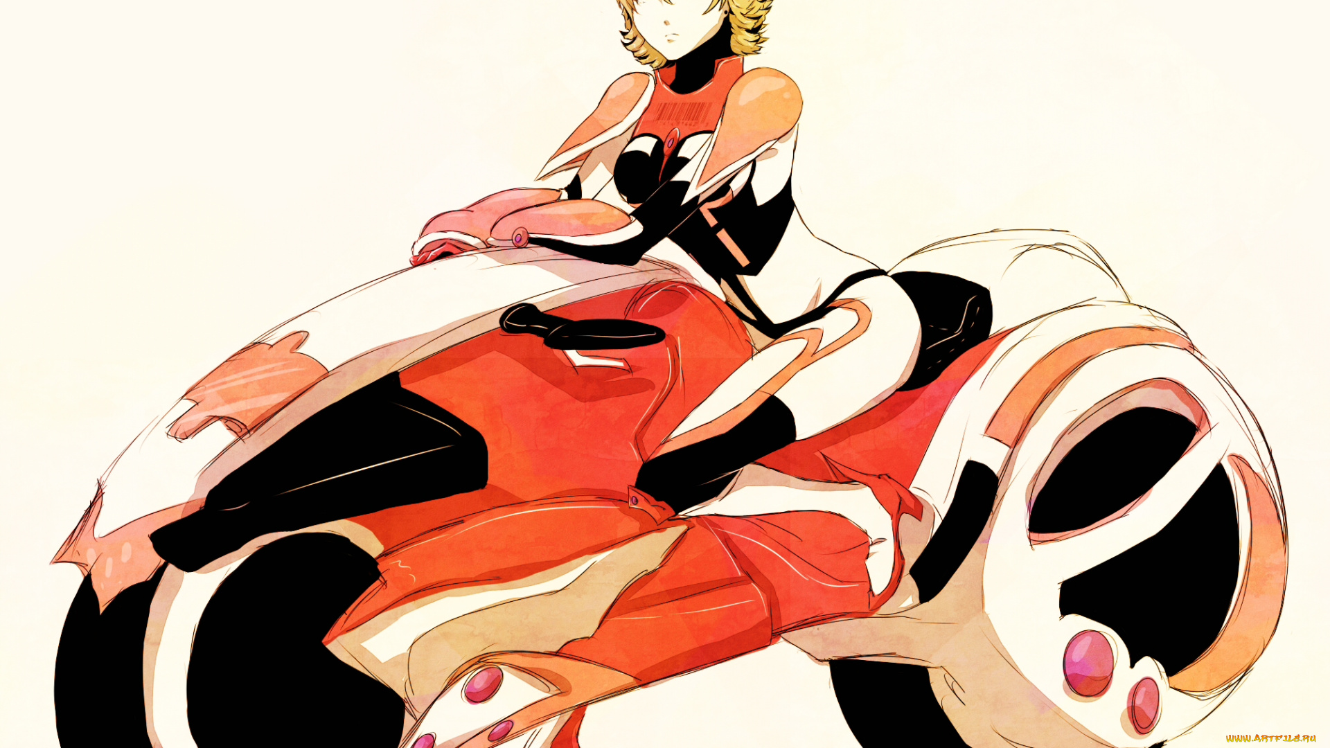 аниме, tiger, and, bunny, девушка, мотоцикл, кролик