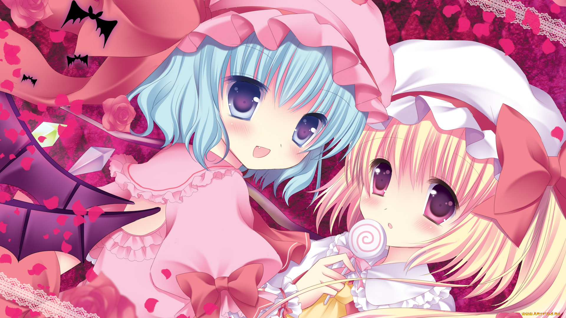 аниме, touhou, девушка, фон, взгляд