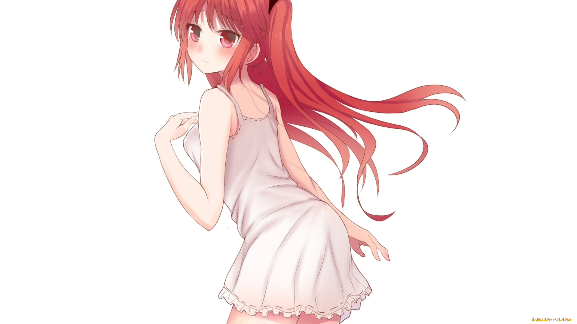 аниме, unknown, , другое, девушка, взгляд, фон