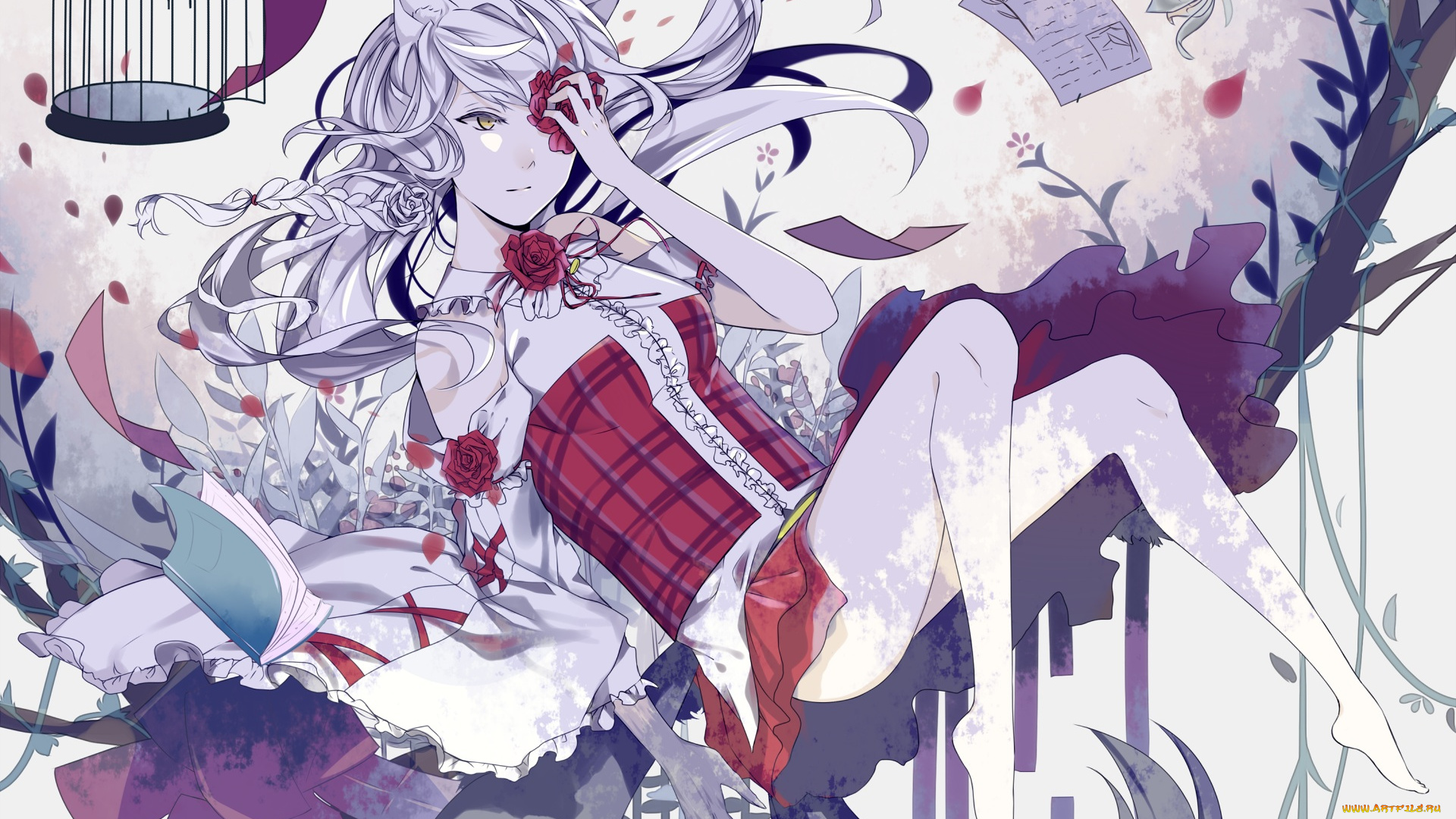 аниме, животные, , существа, девушка